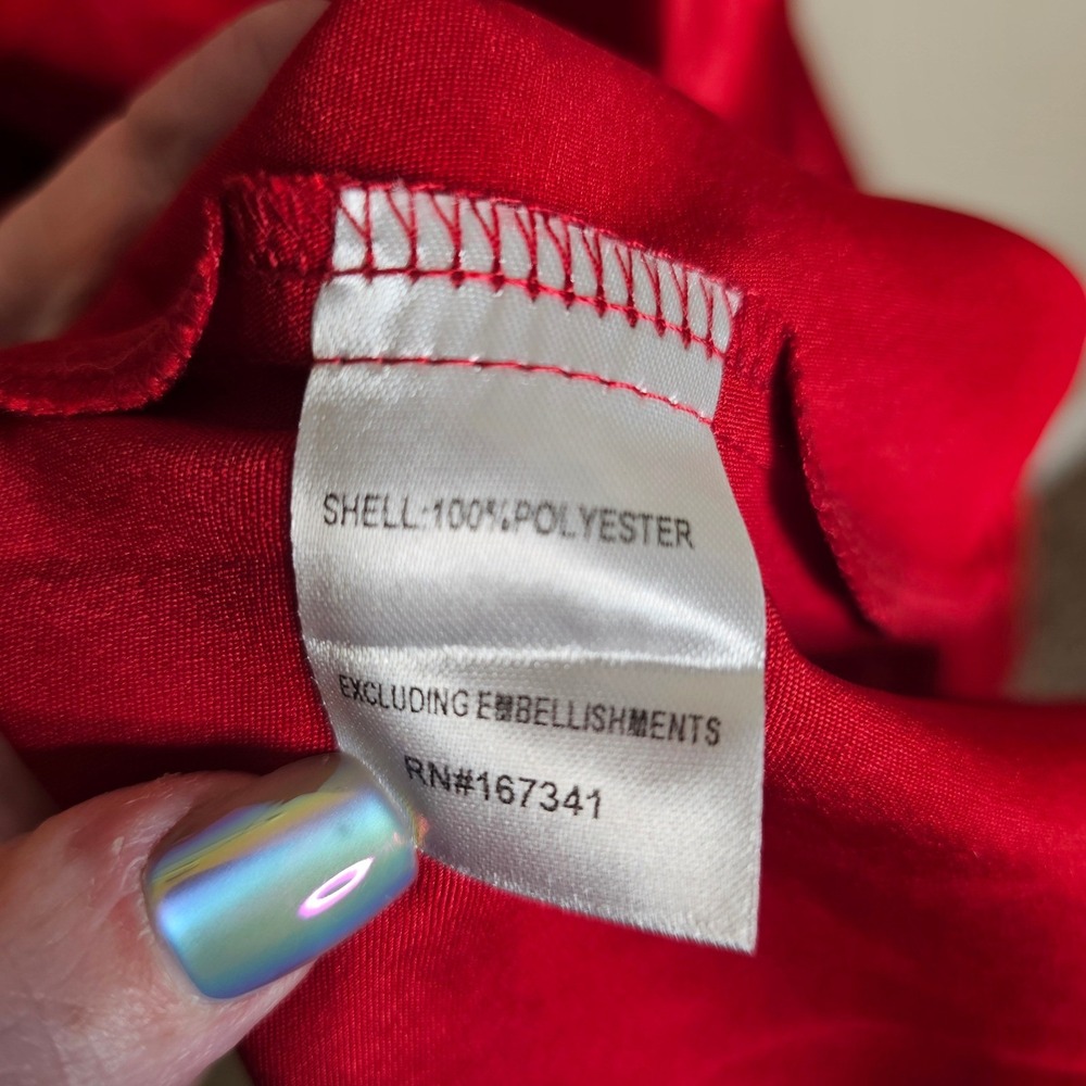 NWT Hello Molly Coolness Calling Red Satin Strapless Open Back Maxi Dress 10 - Picture 8 of 10